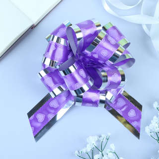 Бант - шар №5 «Воздушные сердца», фиолетовый