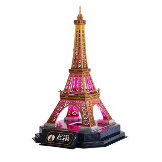 3D пазлы 'Эйфелева башня' 51 деталь, с LED-подсветкой, Cubic Fun 2