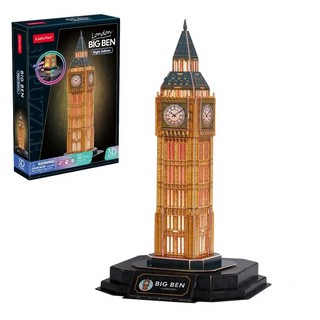 3D Пазл 'Биг-Бен', 32 детали, с LED-подсветкой, CubicFun 3