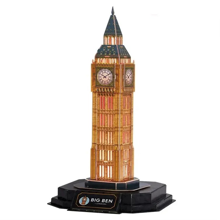3D Пазл 'Биг-Бен', 32 детали, с LED-подсветкой, CubicFun