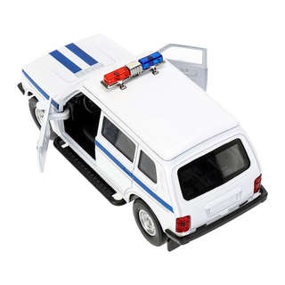 Машинка 'Лада 4x4 2131' Полиция, 13 см, металлическая, свет-звук, Технопарк 8