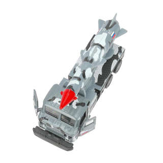 Машинка ГАЗ 66 с ракетой, 12 см, модель металлическая, Технопарк 3