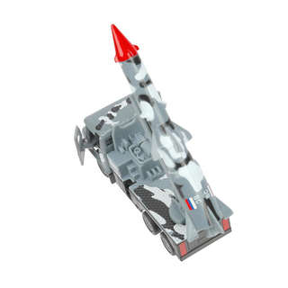 Машинка ГАЗ 66 с ракетой, 12 см, модель металлическая, Технопарк 4