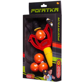 Рогатка ABtoys красно-желтая с 4 шариками 2