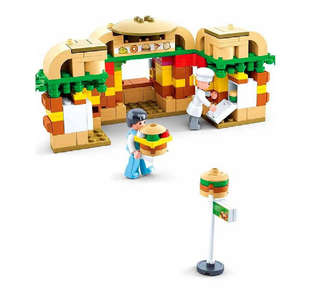 Конструктор Мини-кафе 'Гамбургер', 276 деталей, Sluban 3