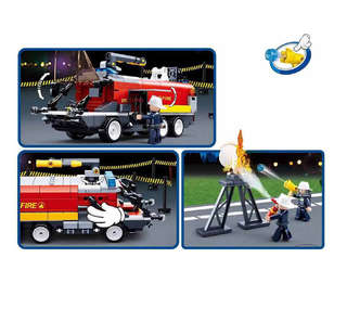 Конструктор Пожарная машина, 381 деталь, Sluban 4