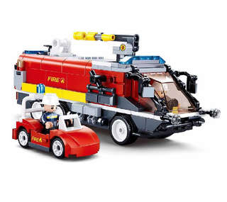 Конструктор Пожарная машина, 381 деталь, Sluban