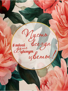 Пакет подарочный крафт, «Цветы», 32x17.5x37 см 2