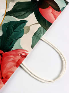 Пакет подарочный крафт, «Цветы», 32x17.5x37 см 4