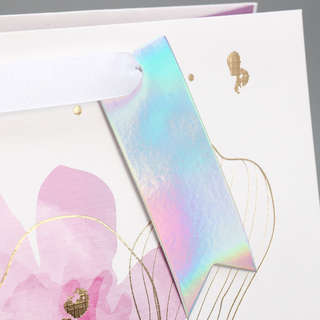 Пакет подарочный ламинированный, тиснение, «Линии», 25х30.5х12.5 см 3