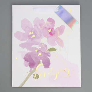 Пакет подарочный ламинированный, тиснение, «Линии», 25х30.5х12.5 см 6