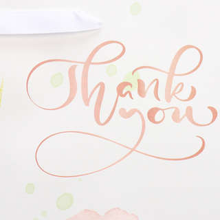 Пакет подарочный ламинированный, тиснение «Спасибо», 25х30.5х12.5 см 3