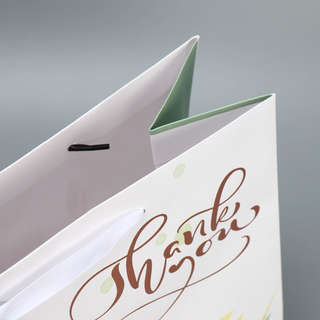 Пакет подарочный ламинированный, тиснение «Спасибо», 25х30.5х12.5 см 5