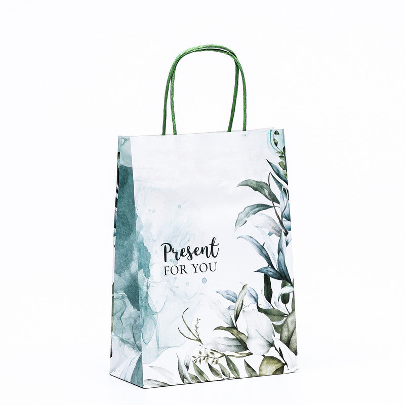 Пакет крафт «Подарок для тебя» 18x8x25 см