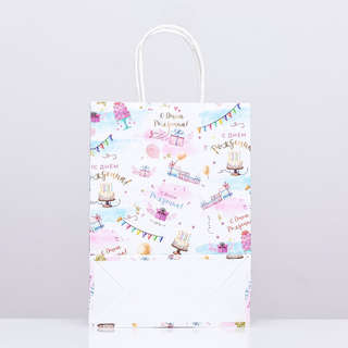 Пакет крафт «С Днём Рождения», 18x8x25 см 2