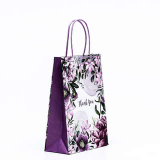 Пакет крафт «Спасибо» 18x8x25 см 2