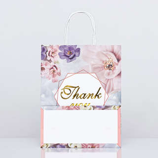 Пакет крафт Thank You, розовый, 27x21x11 см 2