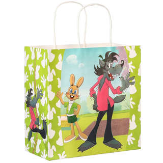 Пакет подарочный 'Ну, погоди', 22х22х11 см, крафт