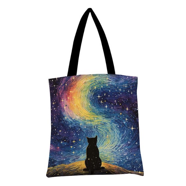 Сумка-шоппер 'Кот и звезды' 35х42 см