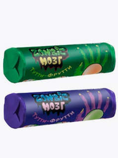 Драже 'Zombie Мозг' Зомби Ролл Супер кислые и сладкие, ассорт...