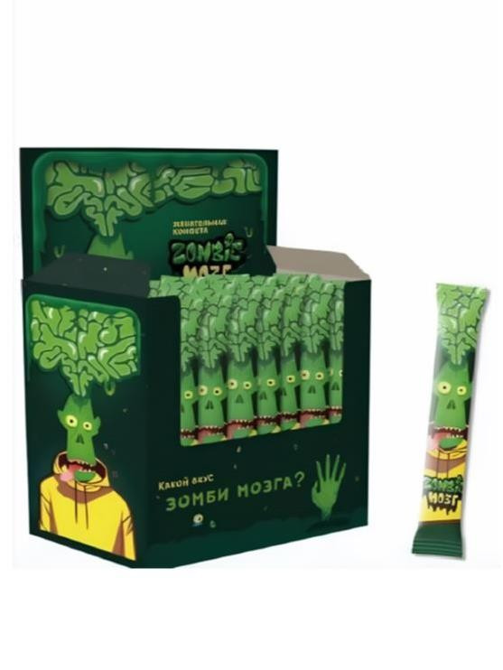 Жевательная конфета 'Zombie мозг', манго, 18 г. Цена за 1 шт.