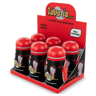 Освежающее драже Love is... со вкусом клубники, в пластиковой упаковке 45г 3