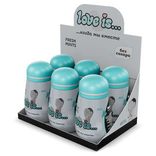Освежающее драже Love is... со вкусом мяты, в пластиковой упаковке 45г 3