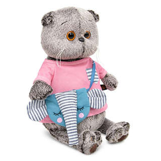 Басик  в футболке и с сумочкой–слоник, 30 см, Budi Basa 2