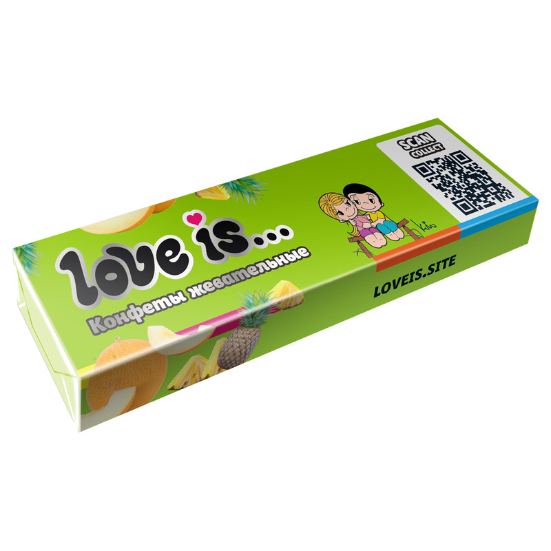 Жевательная конфета  Love is..., дыня-ананас, 20г