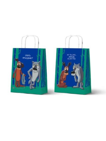 Пакет подарочный «Жил-был Пёс: Опять праздник» 24х14х30 см
