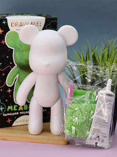Алмазная мозаика на фигурке Draw Me! «Green bear» 4