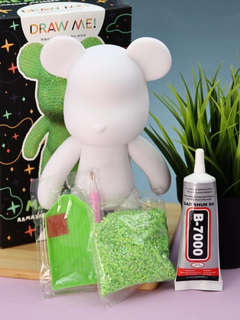 Алмазная мозаика на фигурке Draw Me! «Green bear» 5