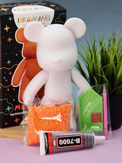 Алмазная мозаика на фигурке Draw Me! «Orange bear» 4