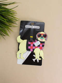 Бирка для багажа 'Dog glasses' 3