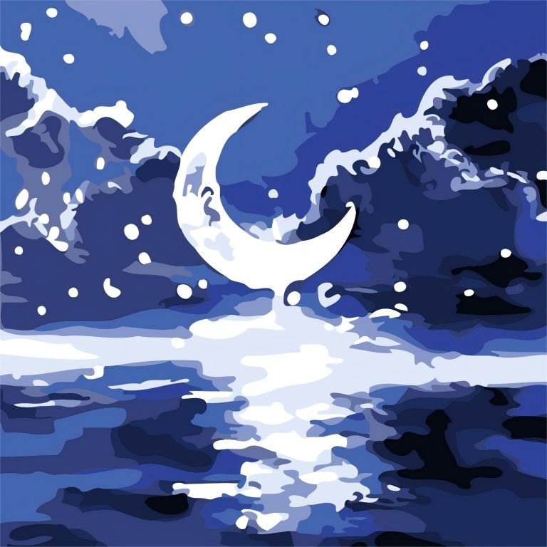 Картина по номерам на подрамнике Draw Me! «Moon»