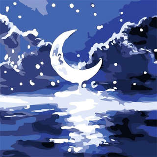 Картина по номерам на подрамнике Draw Me! «Moon»
