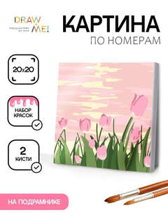 Картина по номерам на подрамнике Draw Me! «Pink tenderness» 2