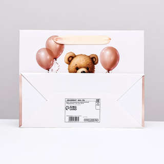 Пакет ламинированный горизонтальный «Медвежонок», 23x18x10 см 2