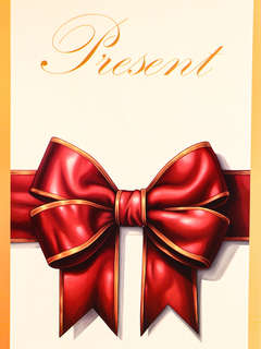 Пакет ламинированный под бутылку «Бант», 13x36x10 см 2