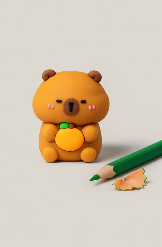Точилка для карандашей 'Capybara with orange'