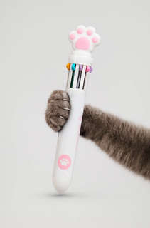 Разноцветная ручка 10 в 1 'Белая пушистая лапка'