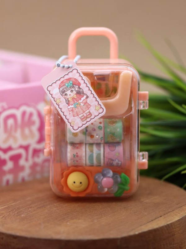 Набор декоративного скотча 6 шт. с диспенсером 'Suitcase'