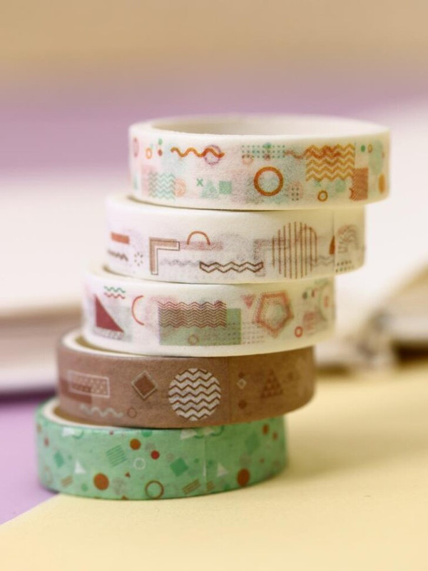 Набор декоративного скотча 'Designer prints', 5 шт.