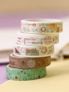 Набор декоративного скотча 'Designer prints', 5 шт.