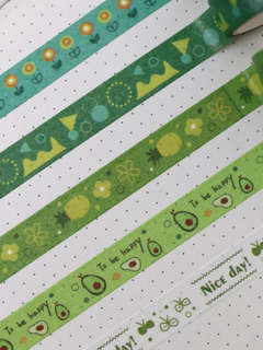 Набор декоративного скотча 'Designer prints', 5 шт, зеленый 4