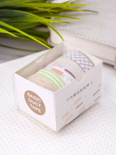 Набор декоративного скотча 'Patterns' 5 шт, бежевая серия 5