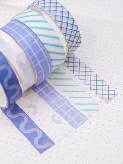 Набор декоративного скотча 'Patterns' 5 шт, голубая серия 3