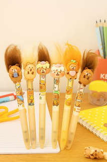 Ручка с волосами 'Capybara with hair', ассорти. Цена за 1 шт.