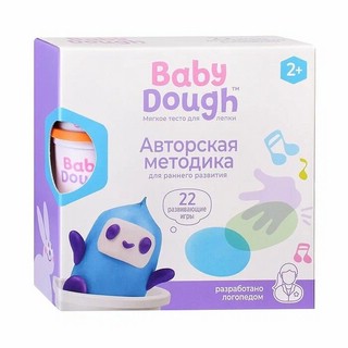 Цветное тесто для лепки BabyDough, 2+ голубой 3