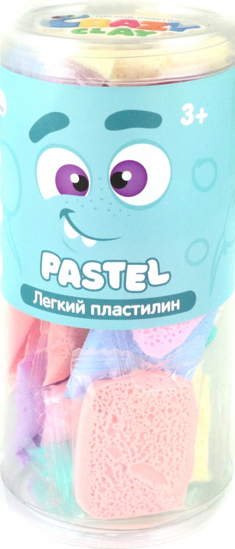 Пластилин легкий Crazy Clay, набор Pastel (mini)